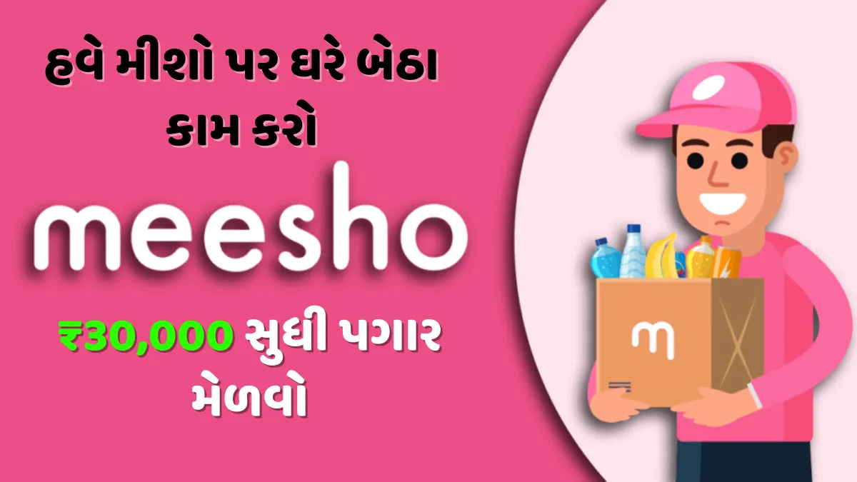 Meesho Work From home Jobs 2024 હવે મીશો પર ઘરે બેઠા કામ કરો અને